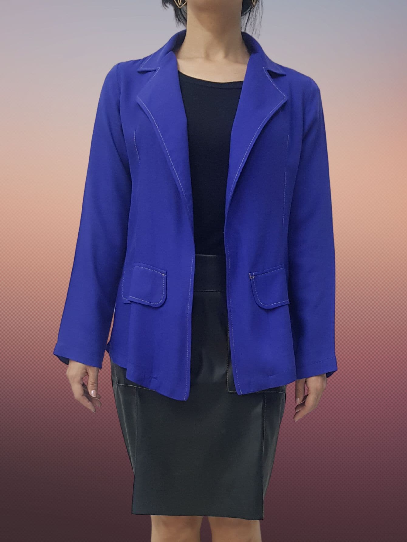Women Coats - 藍色 - 查看 1