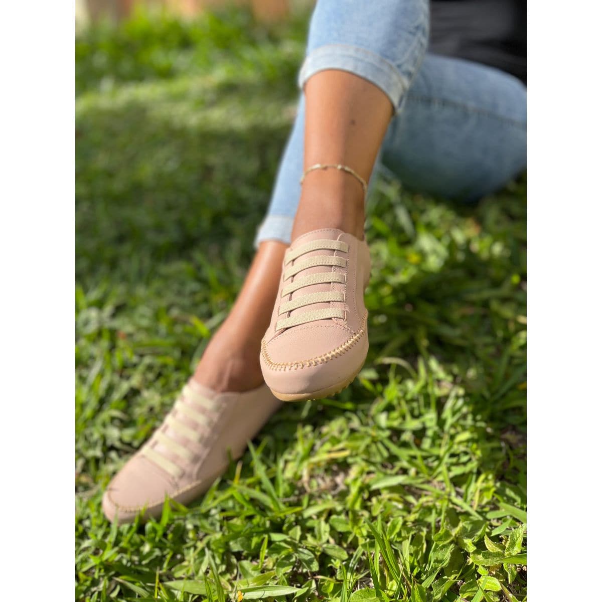 Women Casual Shoes - 藕粉色 - 查看 1