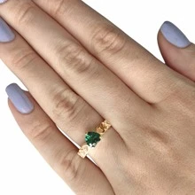 Fine Single Ring - Green - View 2