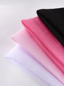 4 chiếc băng đô thể thao màu trơn, băng đô co giãn thời trang thường ngày Tiara - Nhiều màu - Xem 3