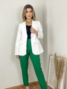 Women Blazers - 白色 - 查看 3