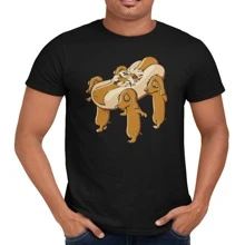 Playera Perrito Meme Mascotas Perros Caballero - Negro - Ver 1