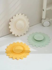 1pc Flower Shaped Drain Cover With Deodorant Function For Kitchen, Bathroom Sink, And Drain Floor - Green - View 2