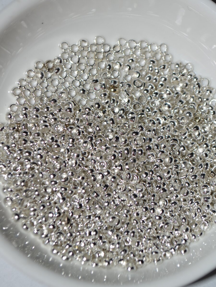 500 Grapas remache para realización de bisuteria DIY joyeria - Plateado - Ver 1