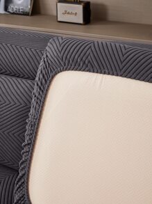 1pc Universal Elastic Corn Velvet Sofa Cover, Stretchable Full Package Cushion Cover, Washable Dustproof And Stain Resistant Sofa Slipcover - Màu xám đen - Xem 6