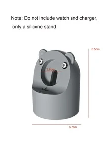 Đế sạc thiết kế hình chú gấu dễ thương sáng tạo Tương thích với Apple Watch (Không bao gồm đồng hồ và bộ sạc) - Xám - Xem 3