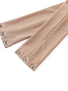 1pc Convenient Sports Headband With Button Loop, Cap - Beige - View 3
