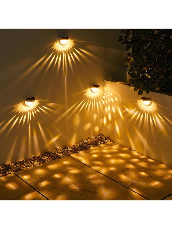 kit 2 Lâmpadas Solares Para Exterior Decore Seu Jardim Com Energia Renovável - Iluminação Solar Para Jardins Lâmpadas De Parede, Escada