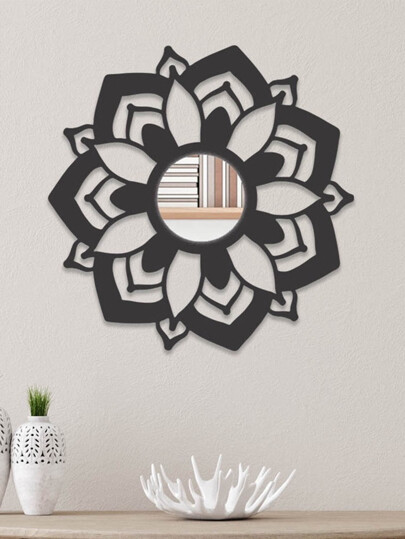 Espelho Mandala Jasmin MDF Decorativo 30x30cm