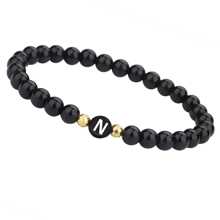 1入組字母細節串珠手鏈 - 黑與白 - 查看 14