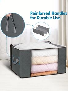 6pcs/set Large Non-woven Fabric Storage Bags For Quilts Moving, Clothing, Luggage Sorting - M - Xem 2