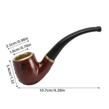 1入組迷你便攜式樹脂彎曲煙鬥，初學者和旅行者易於使用 - 紅色 - 查看 7