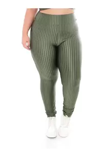 Plus Size Sports Leggings & Pants - Green - View 1