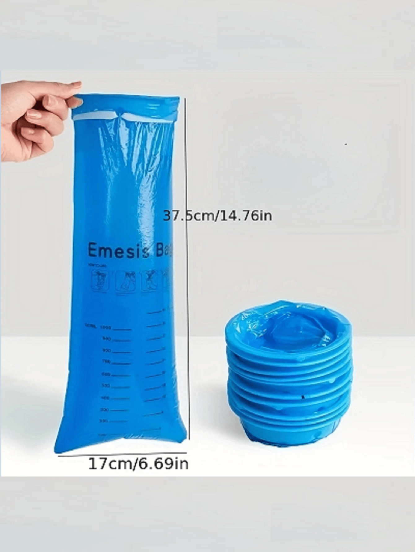 1pc Disposable Vomit Bag Use For Travel, Car Sickness, Pregnancy Sickness, Sealed Design For