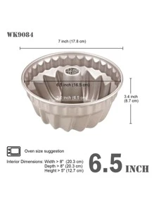 CHEF MADE 1PC 6.5"Non-Stick Kugelhopf Cake Pan - Champagne - View 5