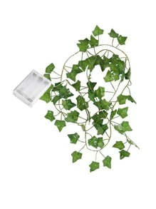 2米/5米/10米葡萄藤燈串帶電池盒楓葉綠色葡萄藤葉子LED銅線燈節慶裝飾燈 - 綠色 - 查看 9