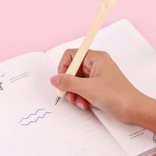 5pcs Creative Bone Shaped Ballpoint Pens - Yellow - View 3