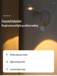1個可充電動感應LED牆燈，無線牆燈，USB供電感應牆燈，適用於畫廊、樓梯、走廊、客廳和臥室裝飾（有兩種款式可選） - 白色 - 查看 5