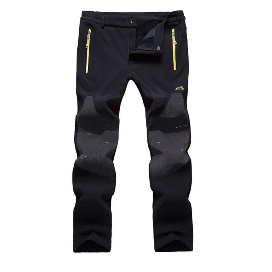Men's Hiking Snow Ski Windproof Waterproof Fleece Outdoor Cargo Pants - màu đen - Xem 1
