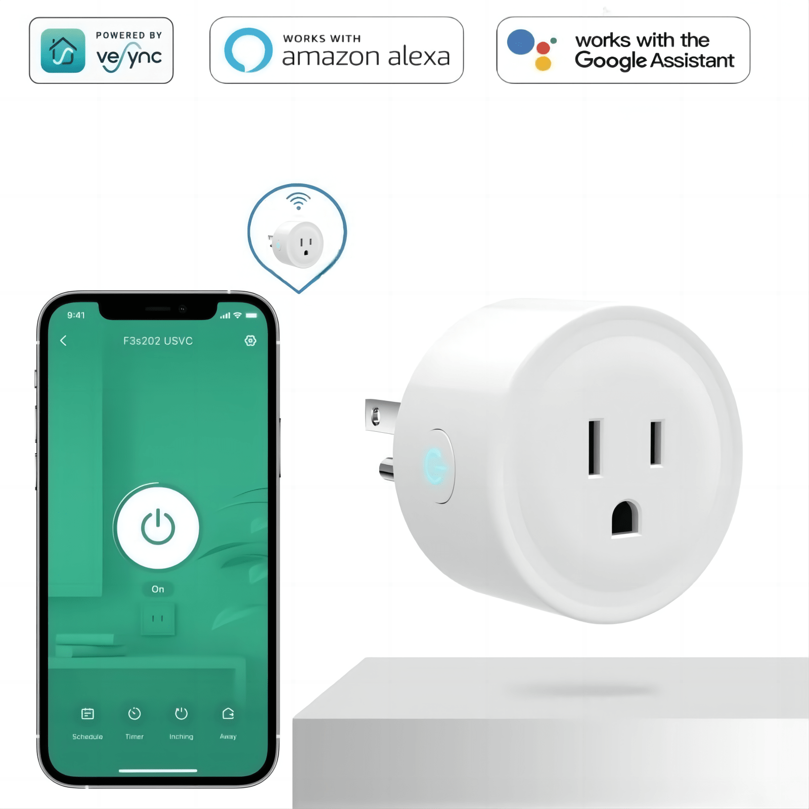 WiFi Smart Plug, VeSync APP, Voice Remote Control, Alexa Google Home