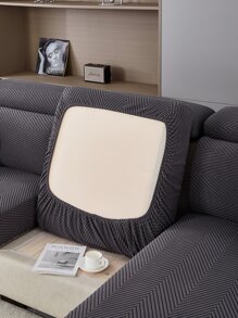 1pc Universal Elastic Corn Velvet Sofa Cover, Stretchable Full Package Cushion Cover, Washable Dustproof And Stain Resistant Sofa Slipcover - Màu xám đen - Xem 7