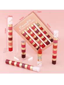 20 colores líquido lápiz labial set maquillaje regalo set para niñas y mujeres - Unitalla - Ver 3