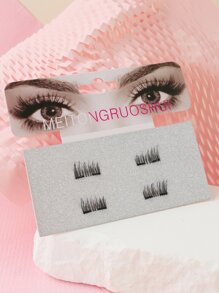 Magnetic Eyelashes Natural Look, 1pair Quantum Eyelashes With Hand Band For Convenient Repeated Use Strip Lashes, Lashes, Eyelashes, Fake Lashes - 黑色 - 查看 1