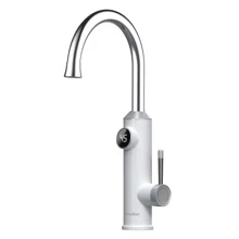 1入組220v即熱式電熱水龍頭,智能數字顯示屏並帶3200w水加熱器,廚房/浴室雙用龍頭 - 白色 - 查看 2