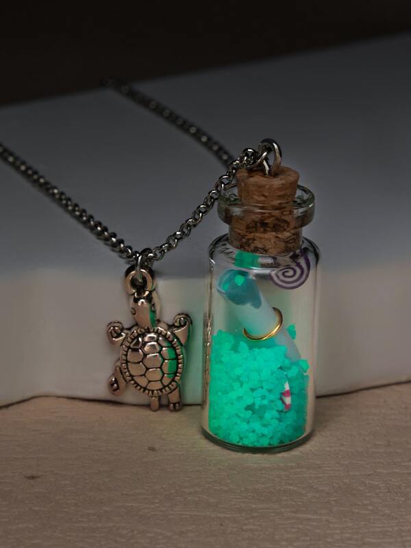 Luminous Bottle Charm Necklace SHEIN USA