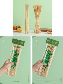 50 Piezas Brochetas De Bambú De Madera De 25 Cm/30 Cm, Herramienta De Carne De Bambú Para Barbacoa De Comida, Palillos Largos Desechables Para Parrillas De Catering De Fiestas