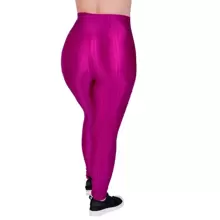 Plus Size Sports Leggings & Pants - Hot Pink - View 2