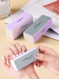 2pcs Nail File Buffer Block Sanding Pedicure Buffing Grind Nail Polisher Manicure Nail Art Sponge Buffer Polish Care Tool,Nail Supplies,Nail Tools,Nail Art Tools,Back To School,Nails,Nail Tools For Press On Nails