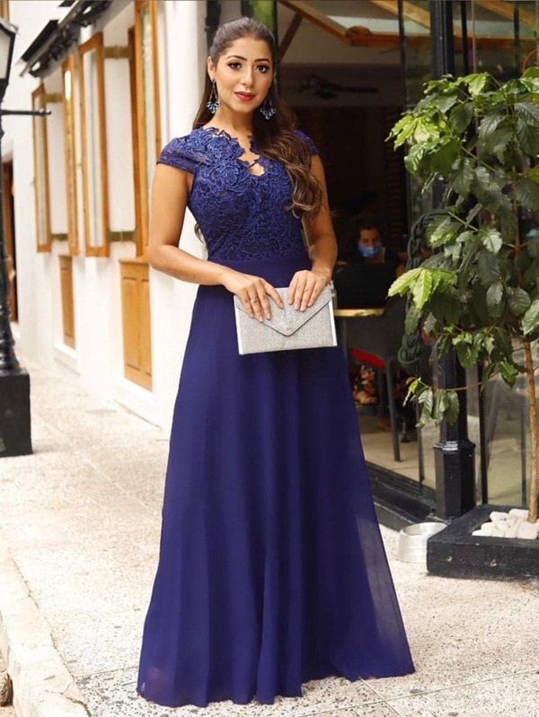 Vestido de festa longo madrinha formatura manga japonesa