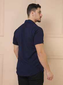 Men Shirts - Màu xanh hải quân - Xem 6