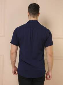 Men Shirts - Màu xanh hải quân - Xem 7