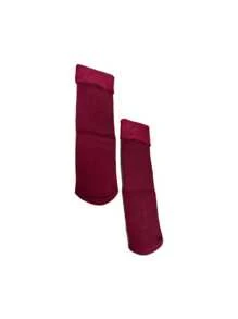 Men Crew Socks - 酒紅色 - 查看 3