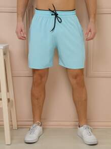 Men Shorts - 薄荷藍 - 查看 3