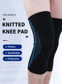 1pc Black Breathable Knee Support For Running, Cycling, Basketball, Outdoor Activities, Fitness, Hiking - Black - View 5