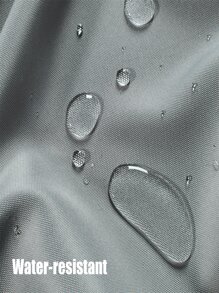 BONZER 防水戶外天幕,簡單隱私防潑水孔徑透氣掛簾,適用於門廊、涼亭、小木屋,1片裝 - 深灰色 - 查看 4