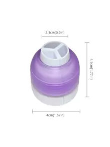 1pc Pastry Bag Nozzle Converter - Purple - View 2