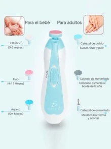 Ele-Gate Electric Baby Nail Clipper 8 In 1 - Blue - View 5