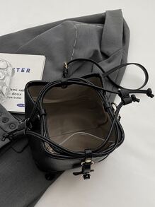 low tea 大容量，防水，輕便，便攜，經典，休閒 1入組素色 PU 面料，抽繩封口，時尚斜挎包，適合女士日常使用，適合青少年女孩女大學生、菜鳥和白領、老師完美辦公室、學院, 工作,商務, 通勤, 戶外, 旅行, 郊遊, 老師禮物, 教師節