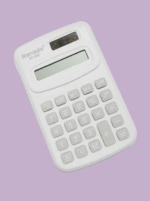 1pc Mini Calculator, Cute And Portable, Ideal For Science, Accounting And Daily Calculation, Easy To Carry - White - View 3