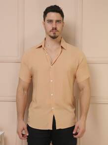 Men Shirts - Óxido marrón - Ver 4