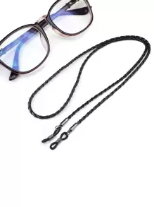 1pc Women's Pu Twisted Rope Eyeglass Holder, Sunglasses Anti-Lost Chain, Glasses Necklace Braided Cord Glasses Accessories For Women