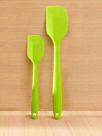 1PC/2PCS Silicone Scraper Baking Cream Spatula High-Temperature Resistant Cake Scraper Integrated Butter Scraper