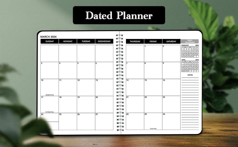 2024-2025 Monthly Calendar Planner 24 Months Weekly Planner Spiral Day ...