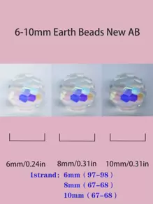1 Strand Aaa Grade 6/8/10mm Electroplated Imported Ab Coated 96-facet Glass Crystal Beads For Handmade Diy Jewelry