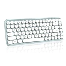 Wireless Bluetooth Keyboard Mini Portable 84-Key Keyboard Compatible With Android, Windows, PC, Tablet-Dark, Perfer For Home And Office Keyboards (Purple-Colorful) - 薄荷綠 - 查看 5