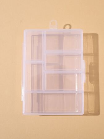 6 Compartiments Plastique Transparent Boîte De Rangement Pour Perles , Bijou , Épingles À Cheveux , Pêche , À Strass , Petit Perles ,